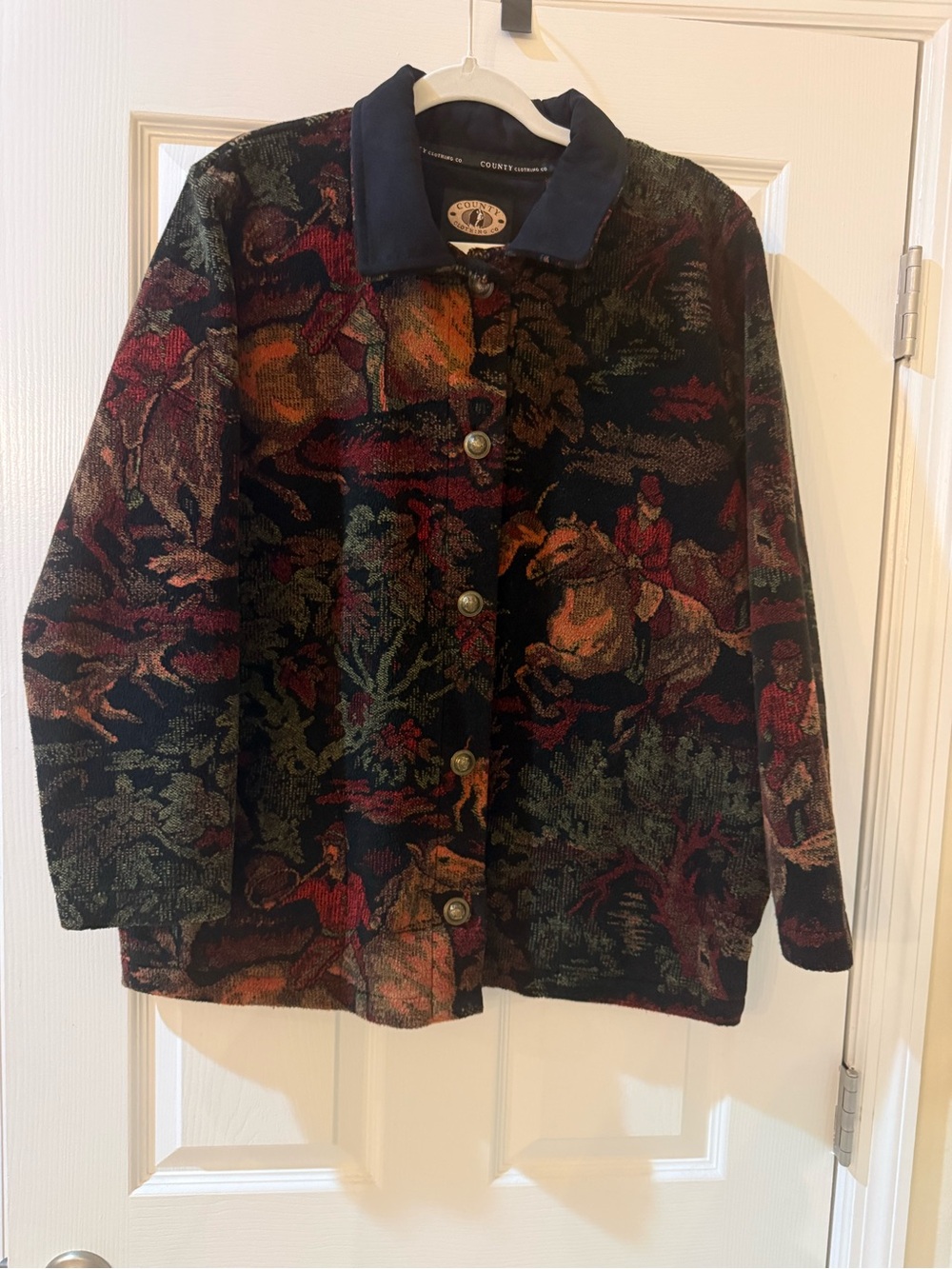 Vintage County Clothing Co Multicolor Fleece Horse Western Jacket